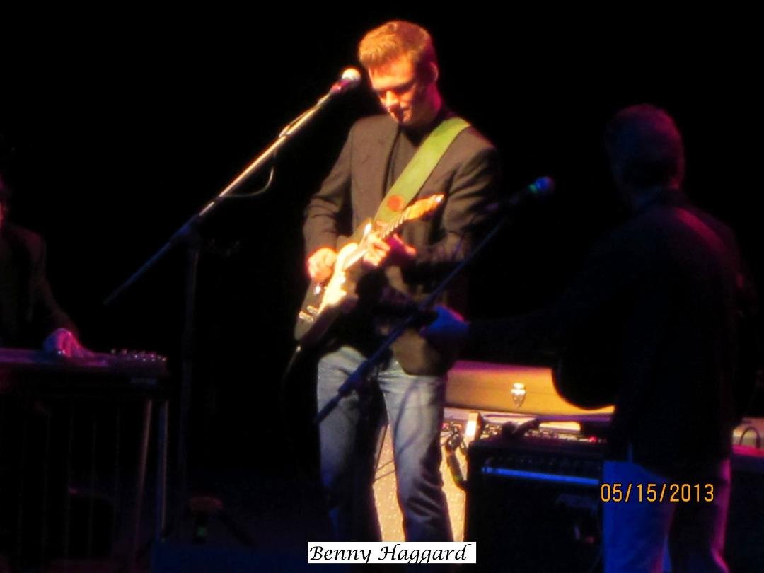 Benny Haggard playing lead guitar with his dad, Merle.