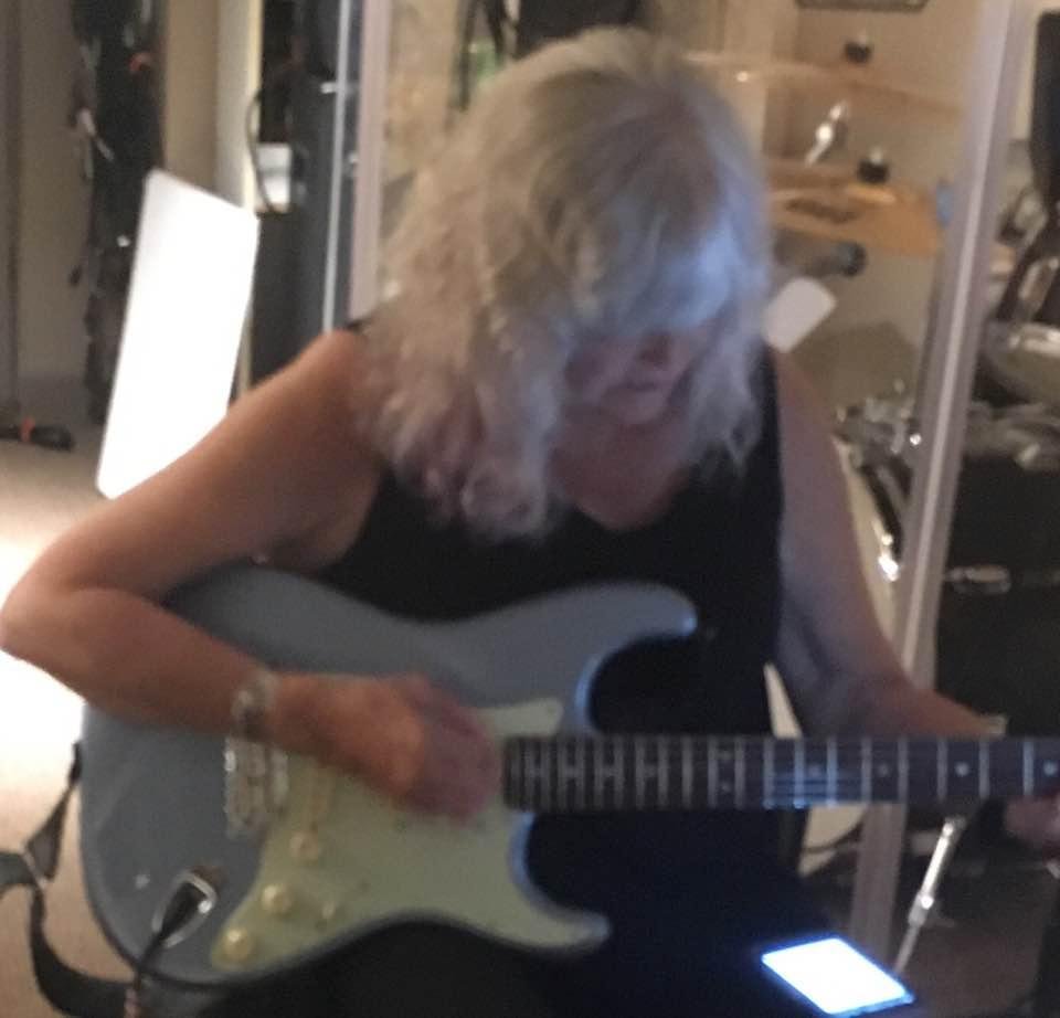 This hippie chick moved into my house a few years back. She took my strat and she won't give it back…

Jamming with my girlfriend of 45years