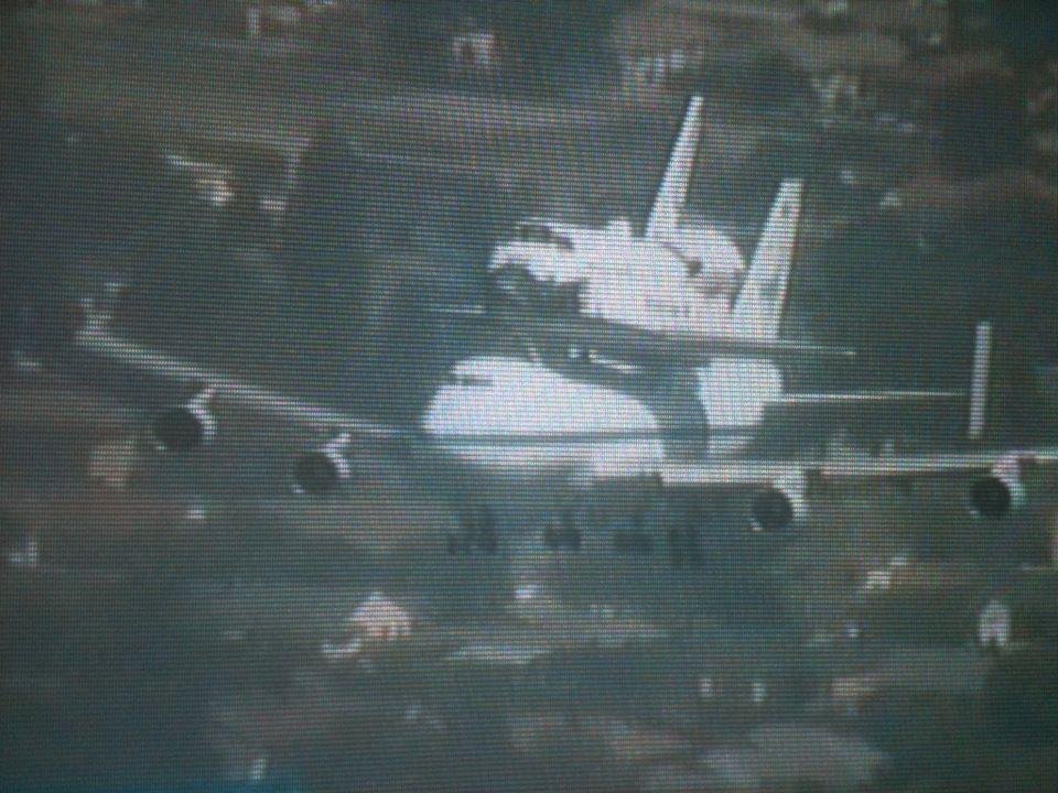 In Los Angles, got to go see the Shuttle Enterprise fly by.