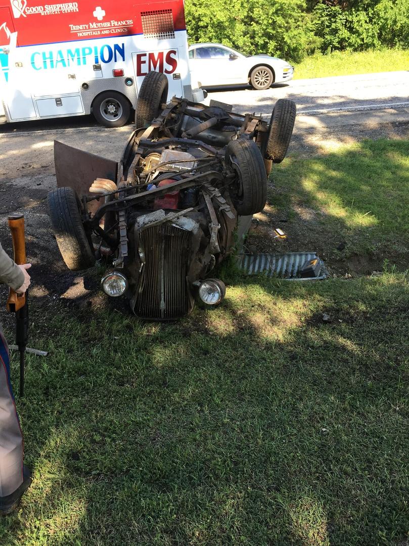 For those who have not seen Steven's ride as it ended up; this is it that he survived. Not totalled: destroyed. God's miracle!