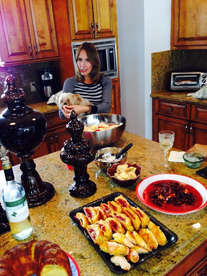 Nana just had to have a taste of our Christmas brunch.