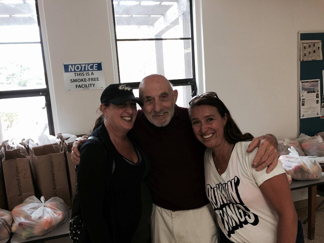 Looked who helped Bernard give out St. Vincent de Paul groceries!