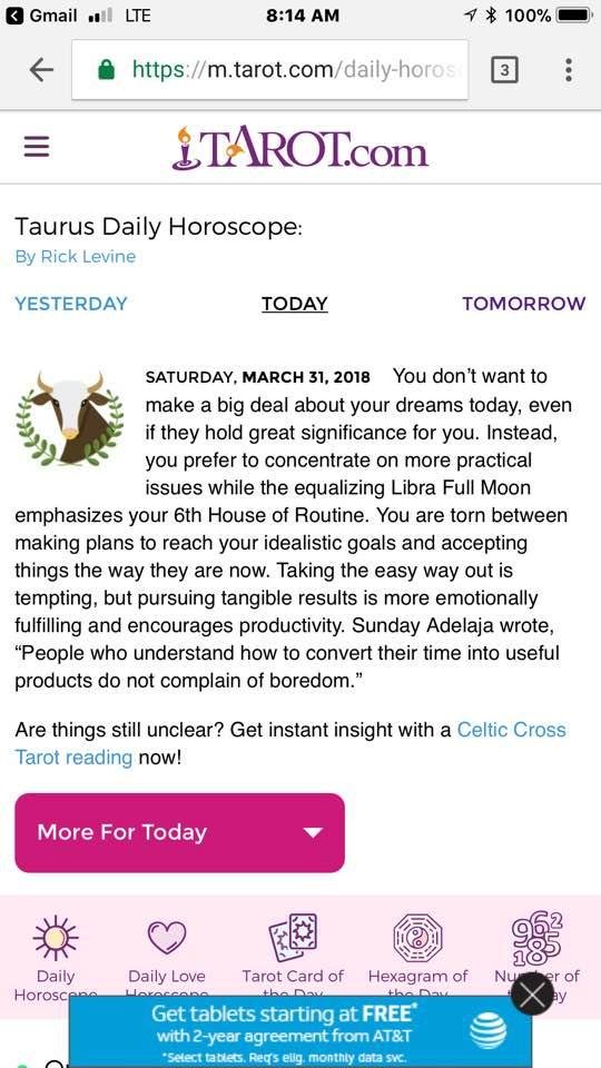 My Horoscope today
