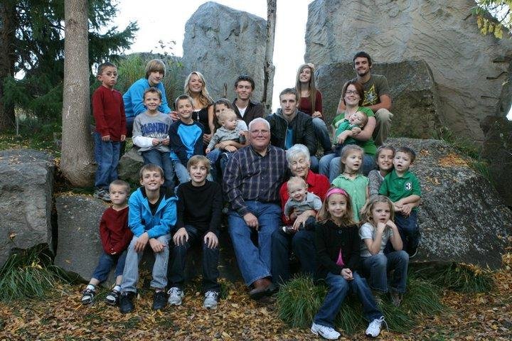 Just one grandson is not pictured