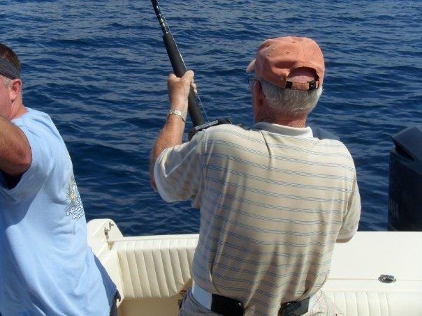 Ed Fishing on Brad's Boat in Ocean City
