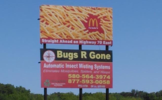 "No longer fear, there's no bugs here" lol