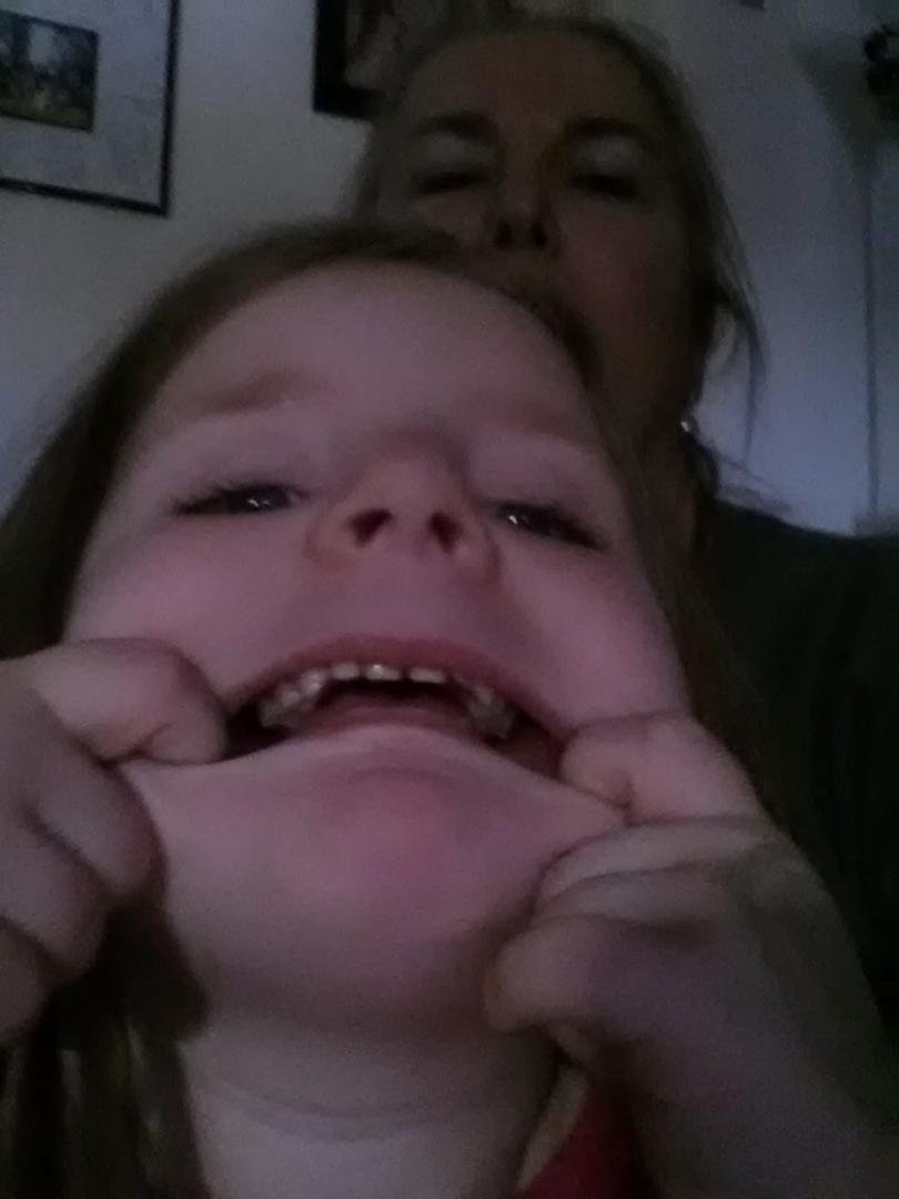 Madella has a silly face in Virginia beach.