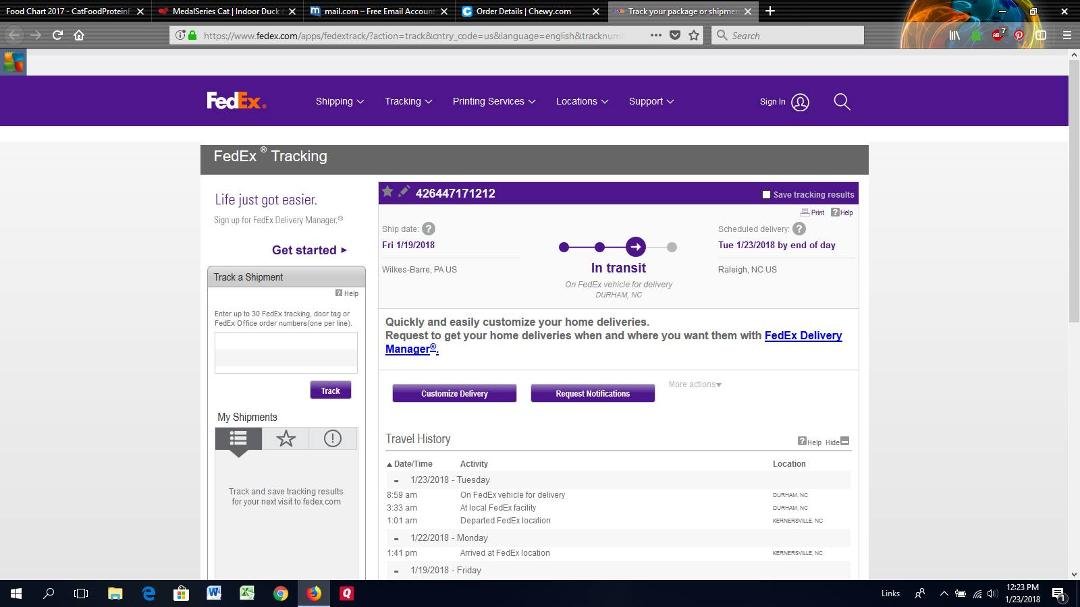 Keeping you employed dear sister! My Chewy order is in transit. Bwahaha...