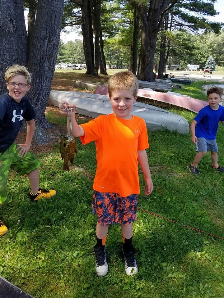 The boys had fun fishing today