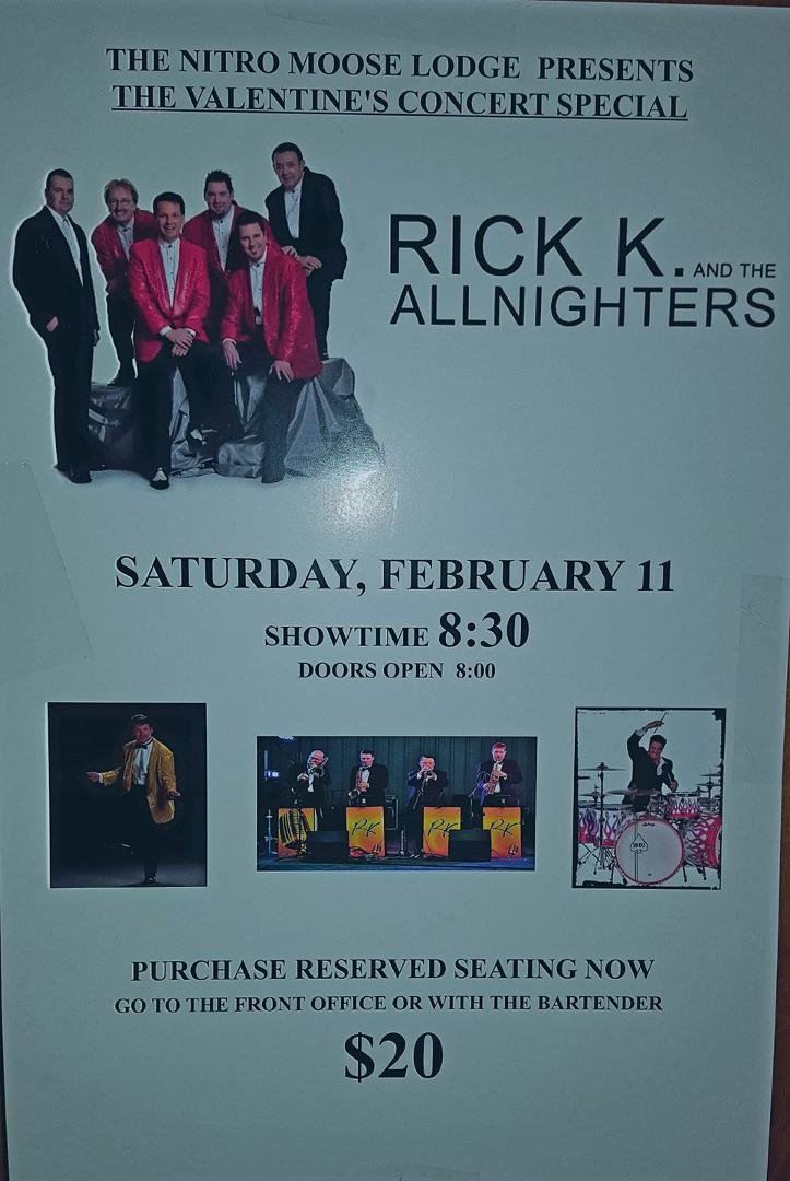 Tonight at the Nitro Moose and there is still tickets left. If you haven't seen them click on YouTube (crazy drummer) and he is just part of the show