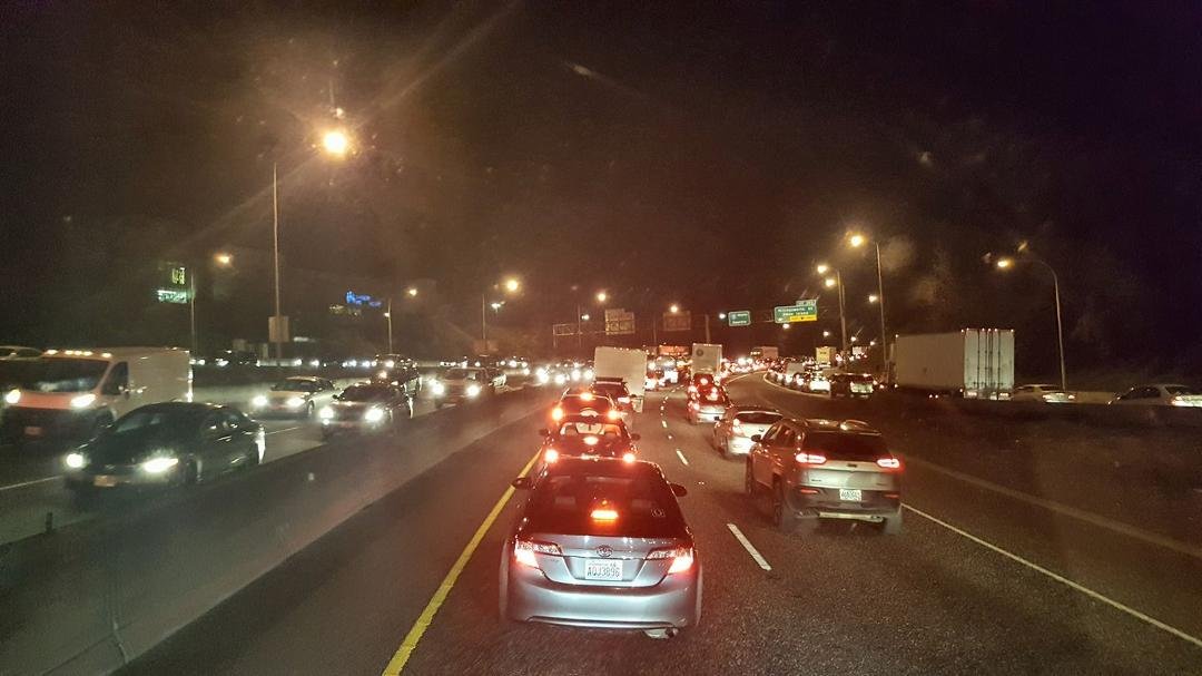 No, not L.A. (not enough Lanes on the freeway). Portland at 5:30 on a Monday evening.