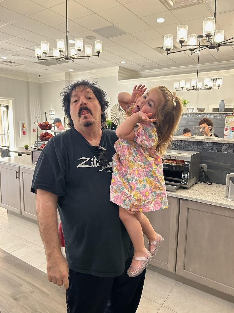 Me and my granddaughter Kayleigh's funny faces
