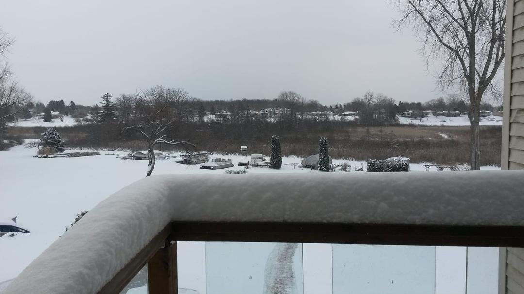 The forecast was 1" and we received 7 inches. Now 1 - 3 more today. Lake effect. Merry X-mas.