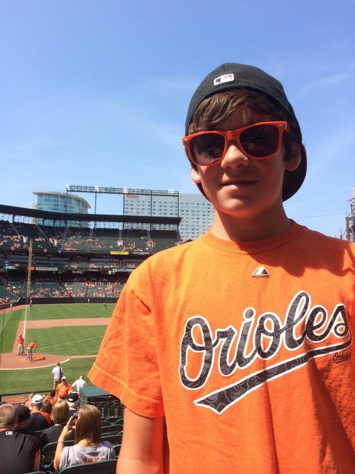 At Camden Yards with Malachi Bullock and Tami Garis Radecke for the 10th annual "Make Malachi an O's Fan for Life" extravaganza.