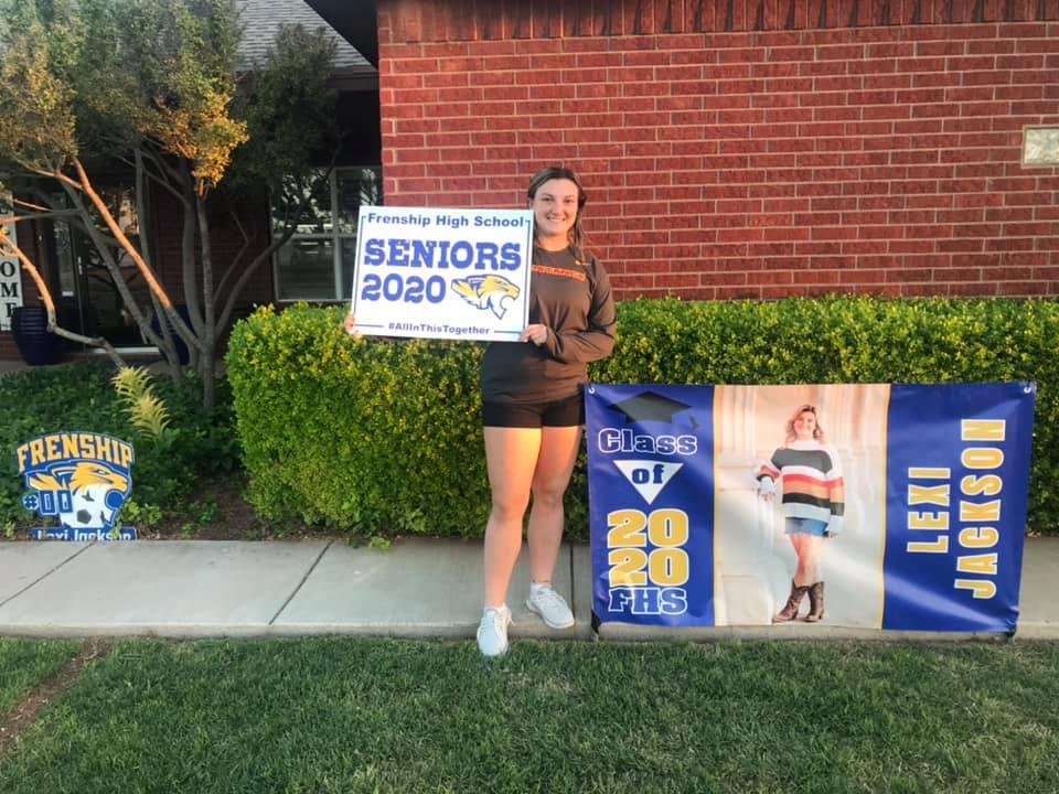 Thank you Frenship High School for recognizing our Senior- Lexi Jackson. #allinthistogether #seniors2020