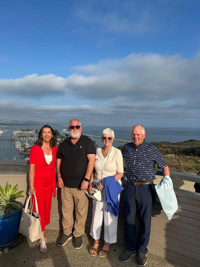 Wonderful day and evening with friends in Dana Point. Great seeing Marie and John again.