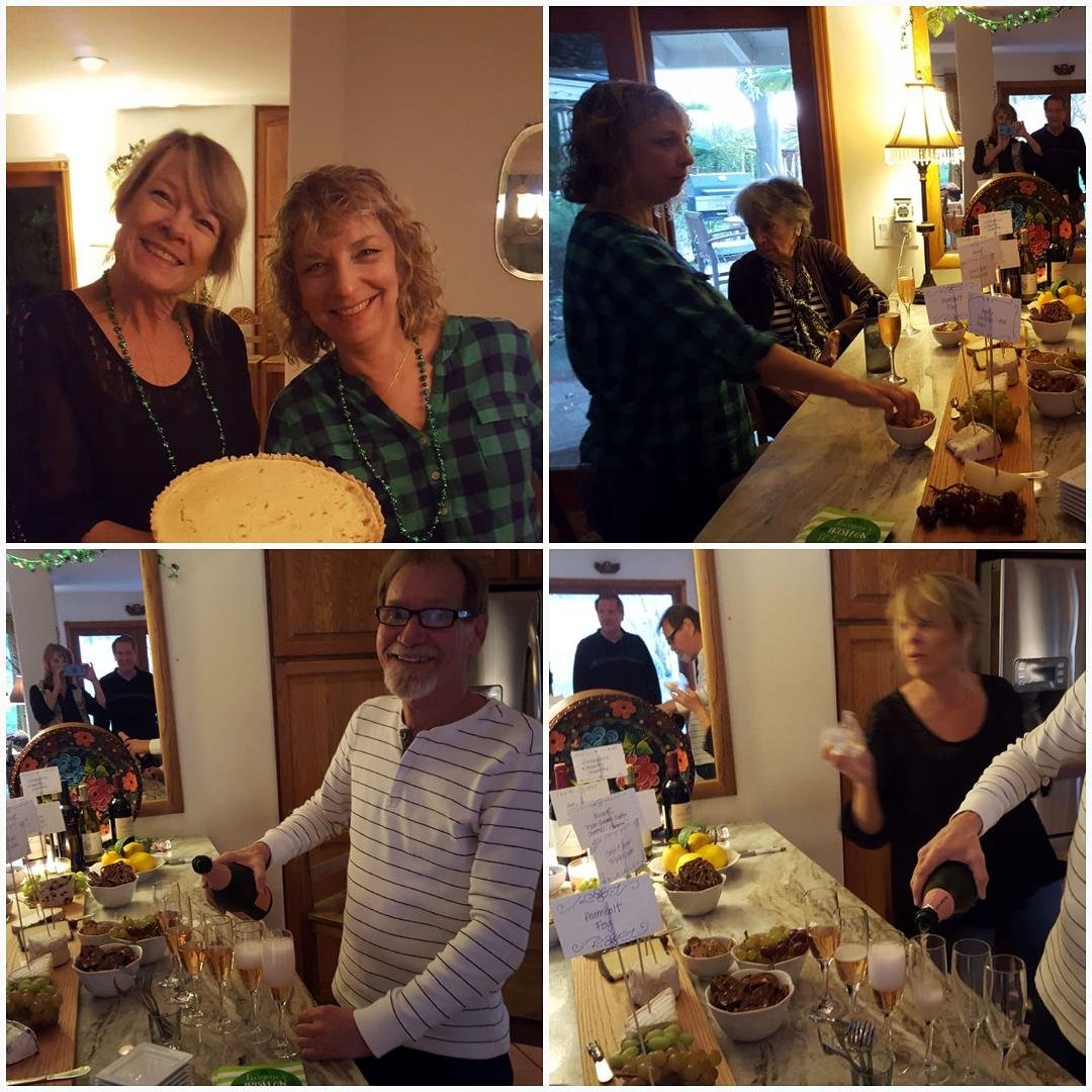 Great St. Patty's Day dinner party with Randa and Gary Schmalfeld! We love you!