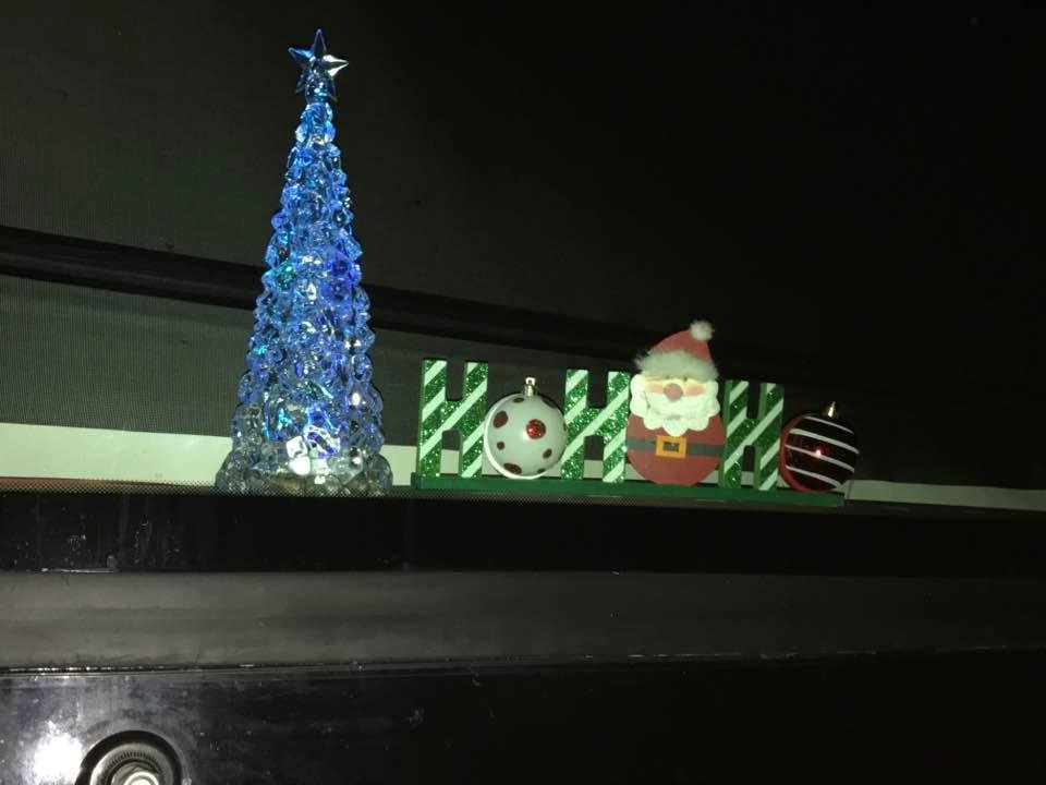 Our Christmas decorations on the MotorHome!!