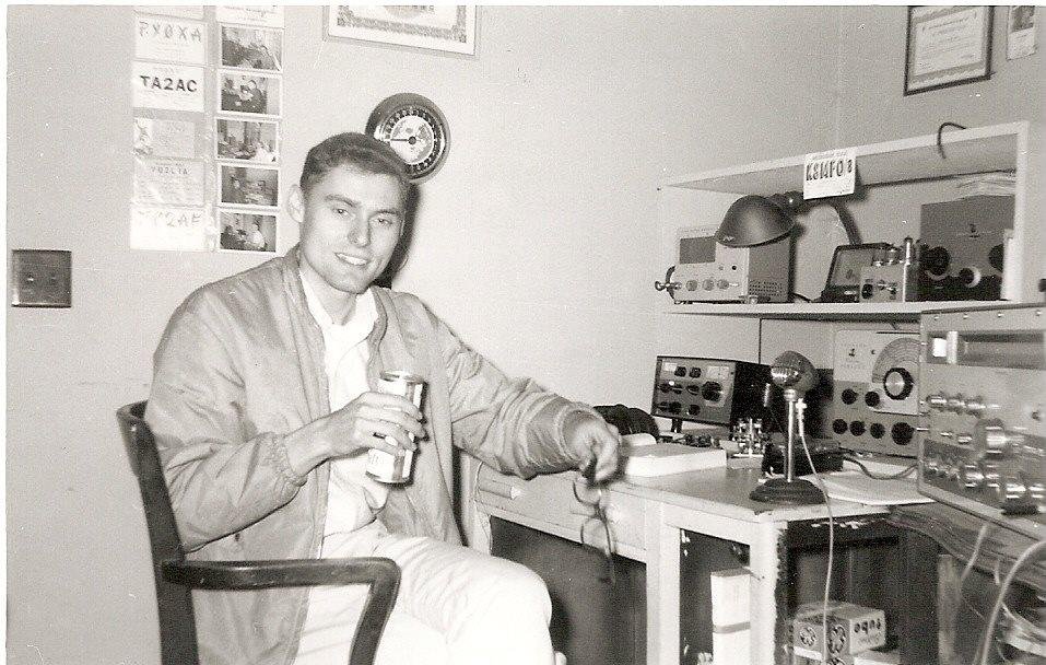 About 1965 at my friend W8MFO's off campus ham shack