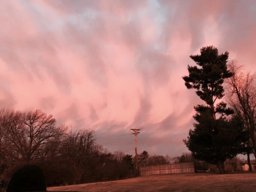 Sunrise this morning west sky.