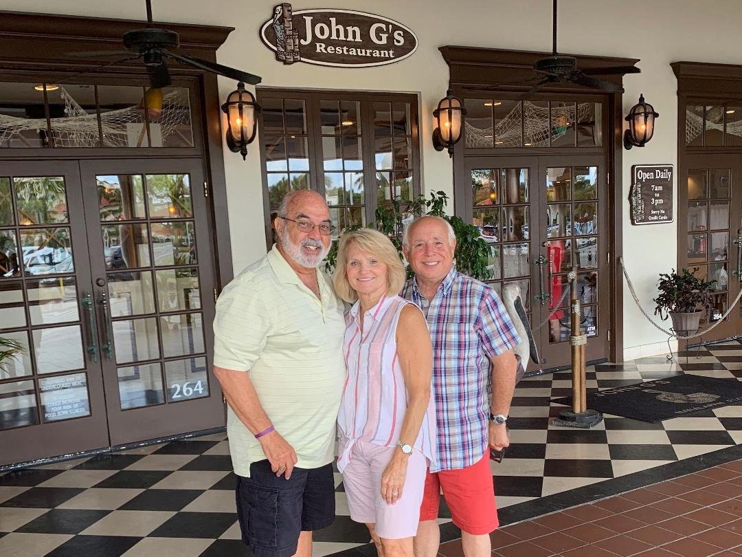 Breakfast with cousins Joe and Kathy in Manalapan, FL