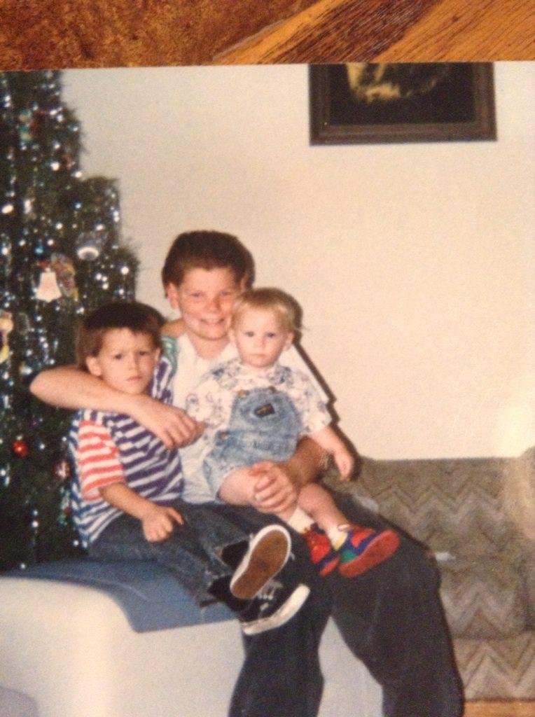 Christmas in Fullerton, Ca. Sitting on the Big toy box !