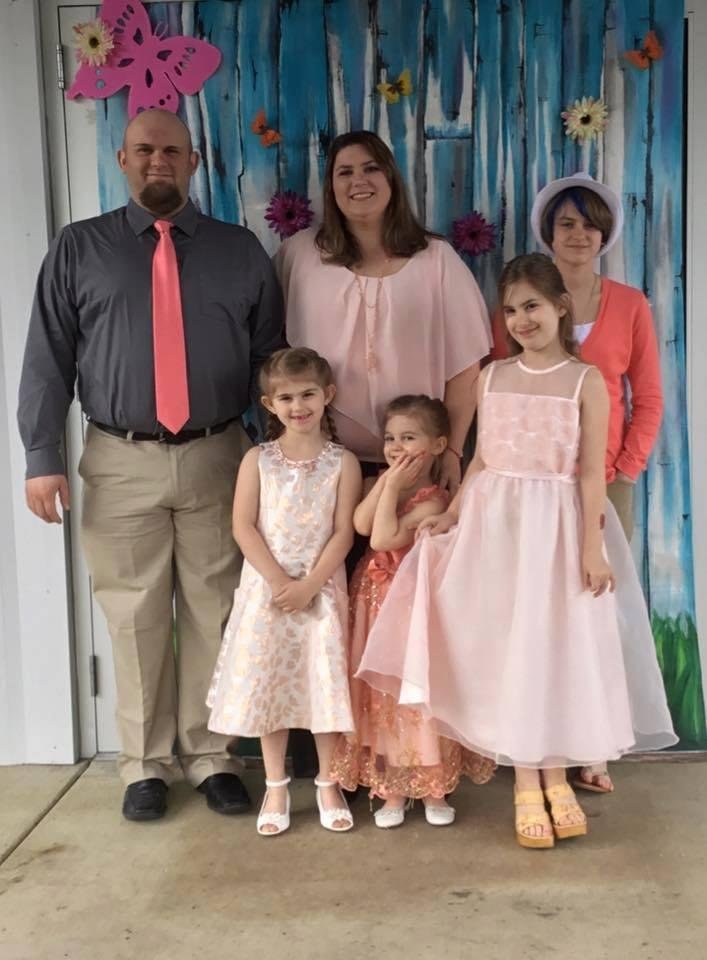 This is my oldest son Steven & his beautiful family. Easter 2017 I sure do miss them! <3 <3 <3
