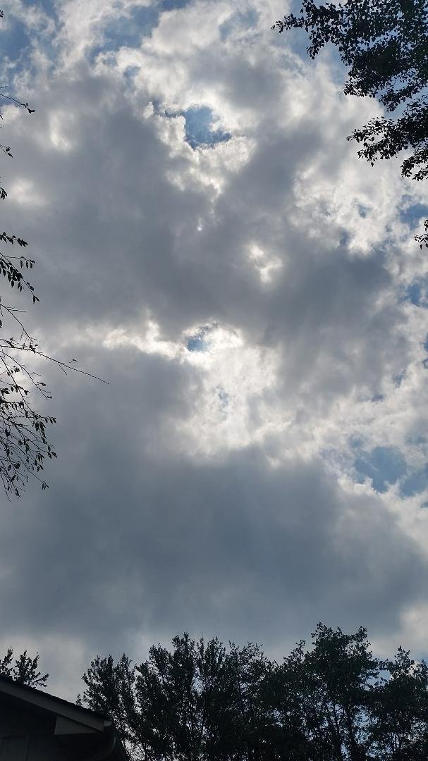 Look what we got just before total eclipse. Bummer!