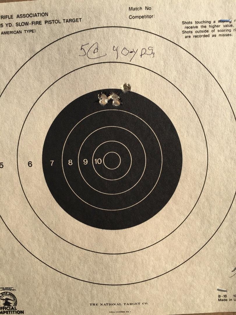 Matt McLearn fixed an accuracy problem I was having with an old Dawson gun.  Bullet was touching last baffle.