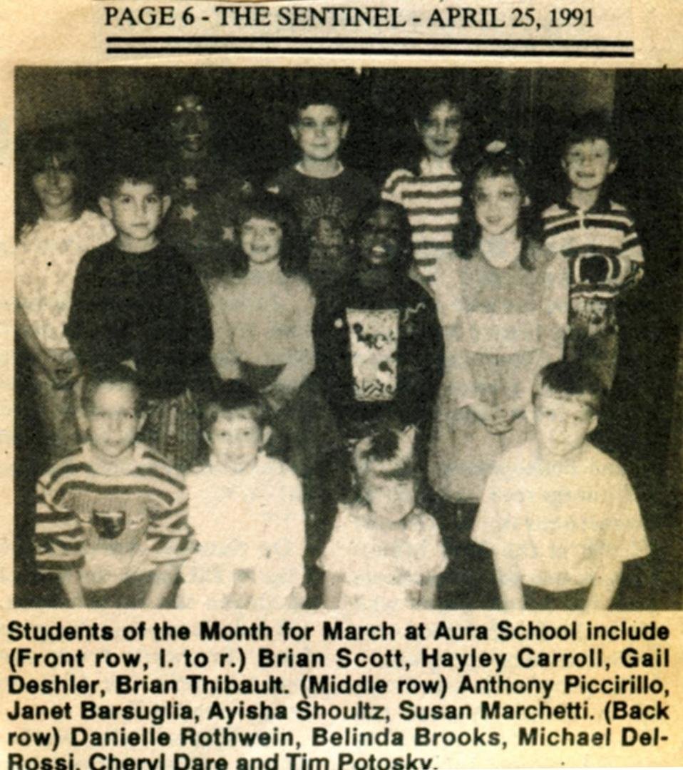 1991 Aura School honor students