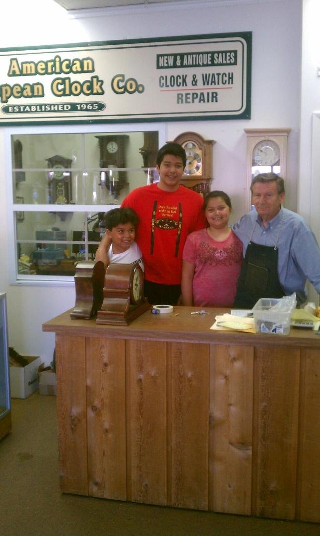 Helping at Omi & Opas store.