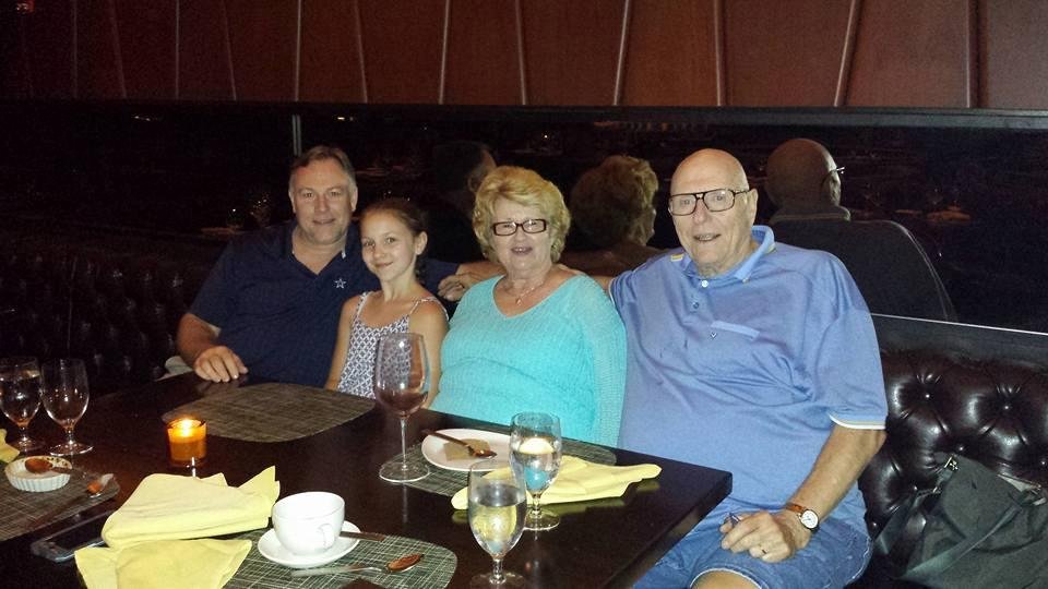 Grandma and grandpa with son and grandaugter at Trump Taj Mahal