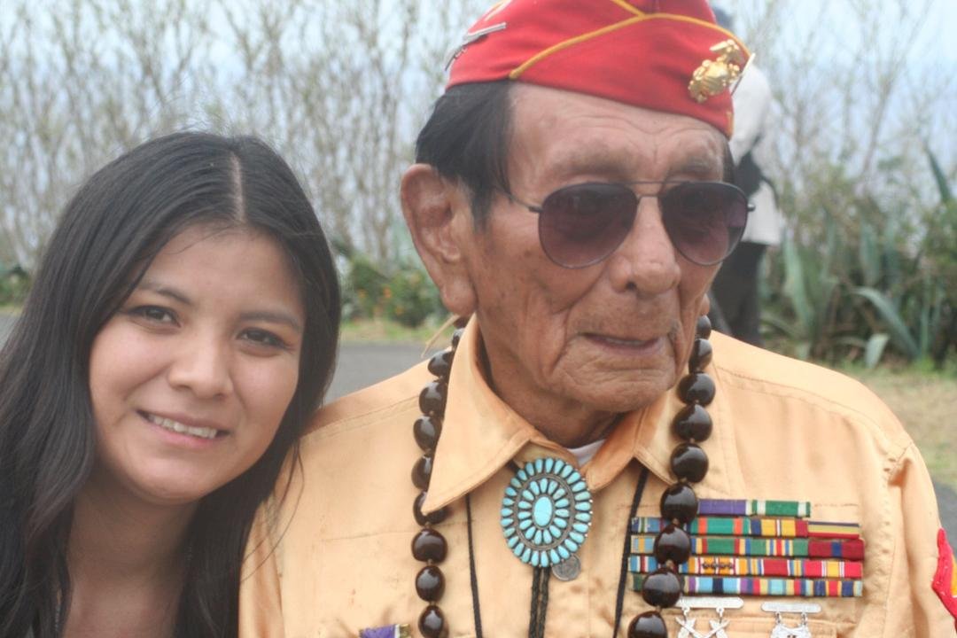 Code talker on Iwo Jima in 1945