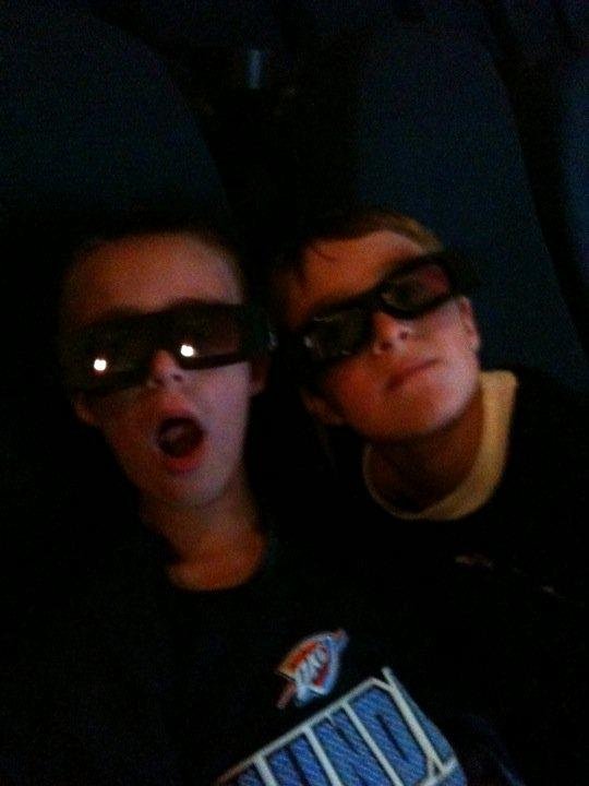 The two bro's ready to watch Harry P in 3 D!