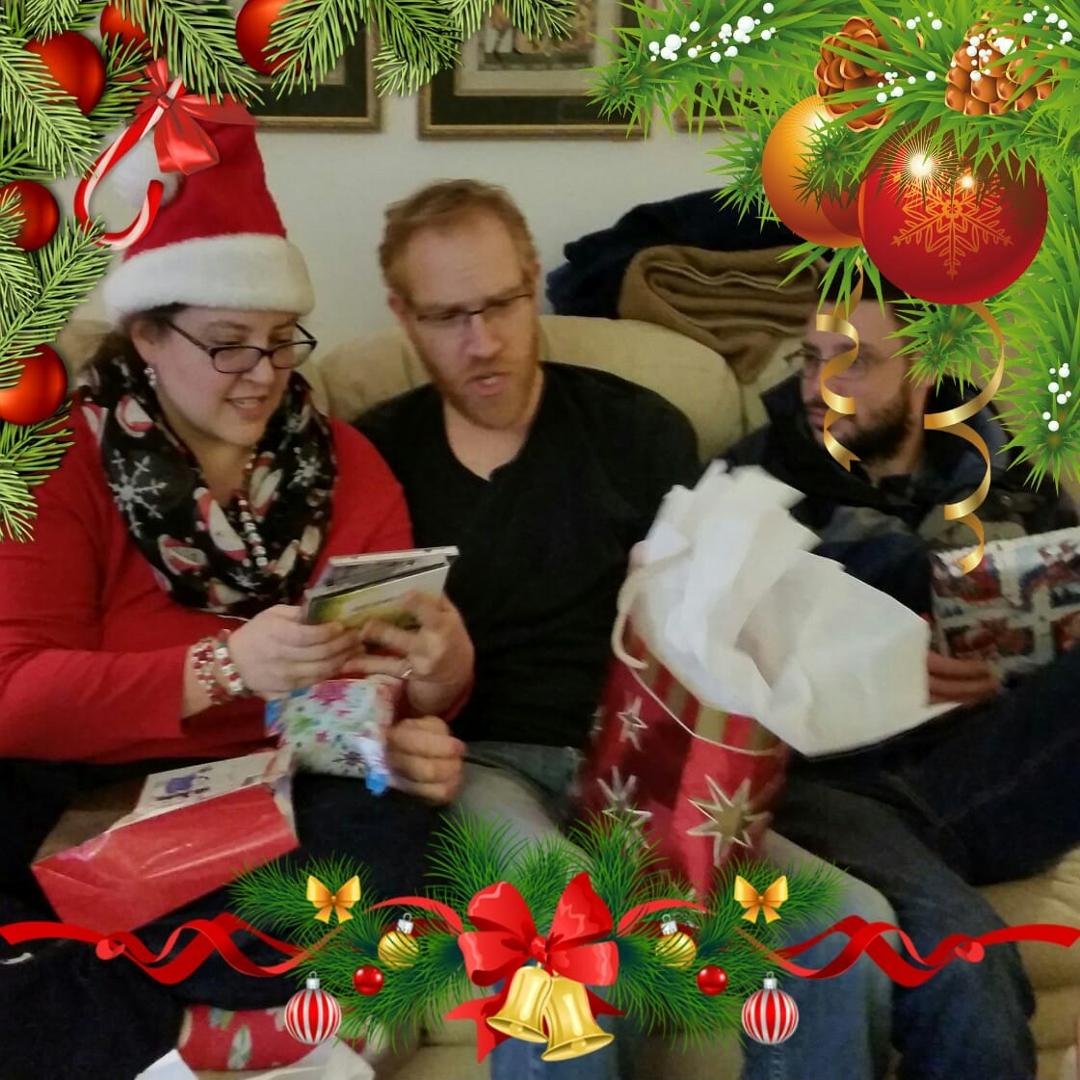 We celebrated Christmas with our family just yesterday.  What fun these goofballs are when we get together. Fa la la la la - - la la - la - la - - - .