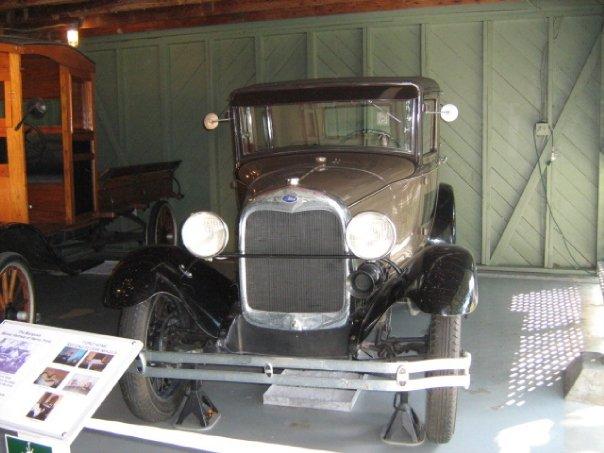 One of the old cars in his garage.