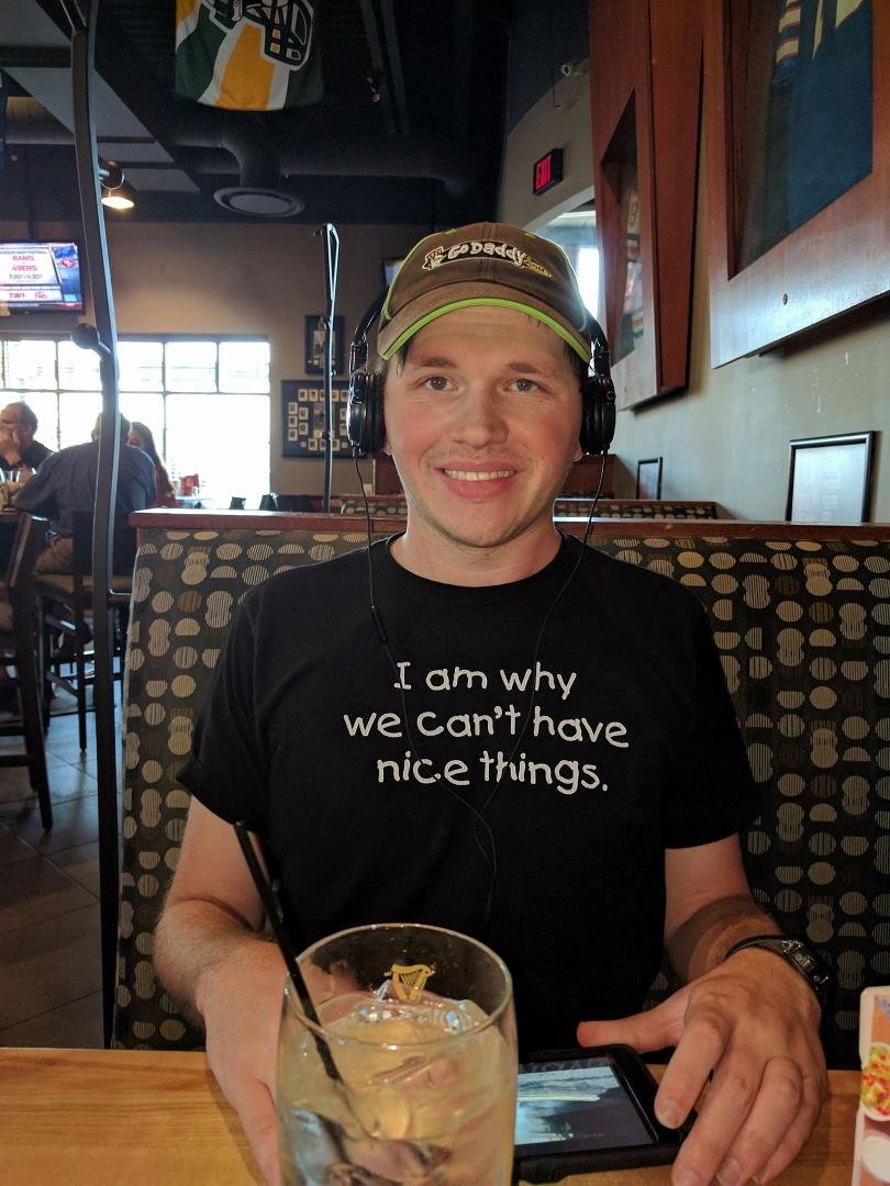 Having dinner at Boston Pizza with Jack Pierce