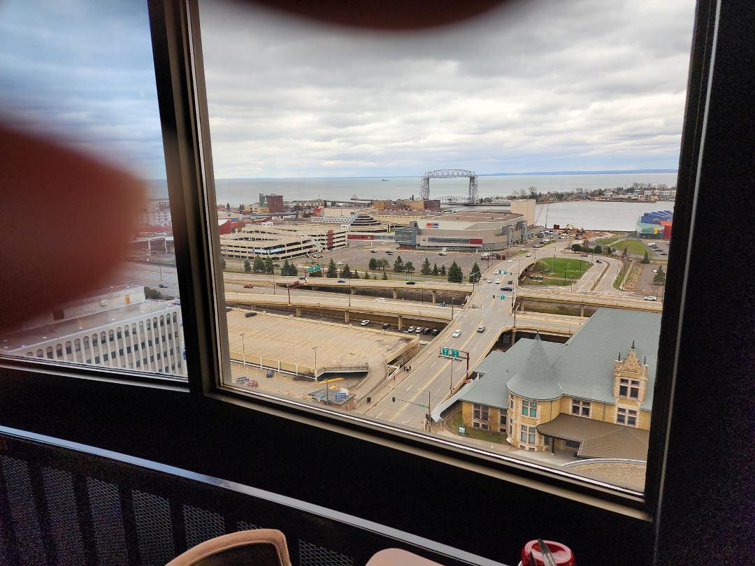 Looking out over Lake Superior, from the Radisson Harbor View Hotel, in Duluth, MN, USA.
I'm here for the State Convention of the Libertarian Party of Minnesota.