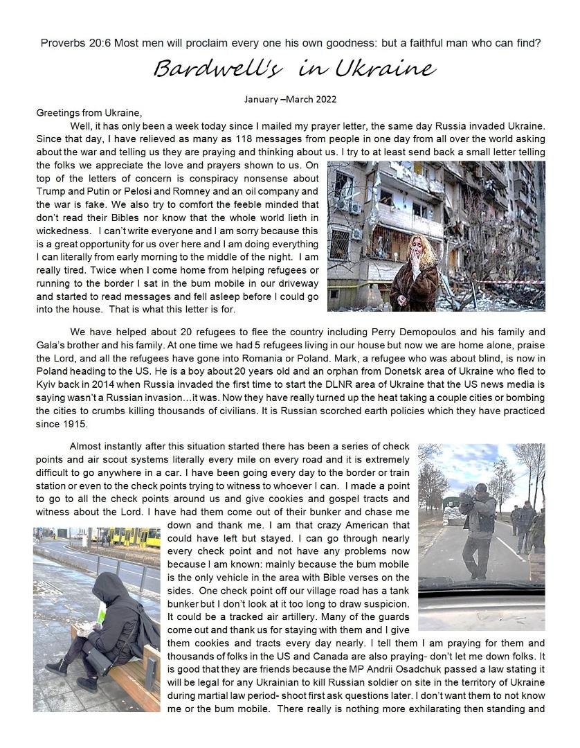 A letter from war torn Ukraine