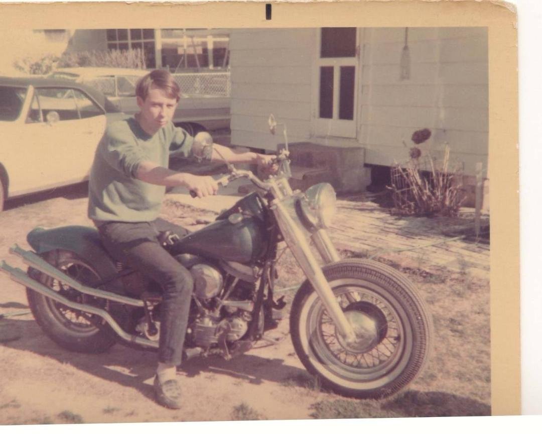 Michael Douglas Dooley 1970.  Matthew Dooley this is how your dad looked when I met him in 1970.  This is his motorcyle and car.