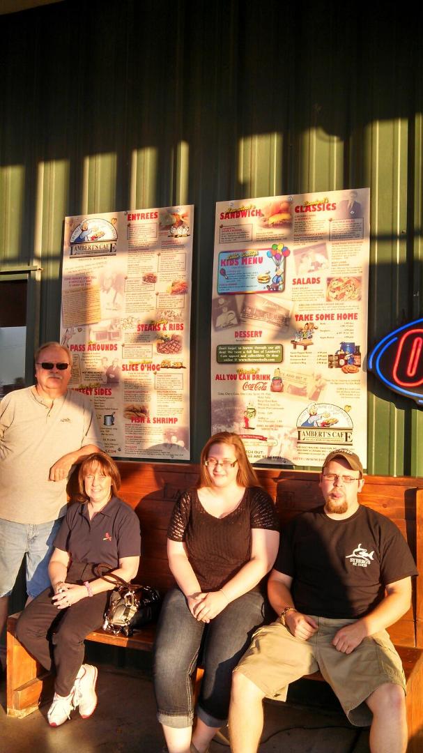 Stuffed ourselves at Lambert's on Friday.