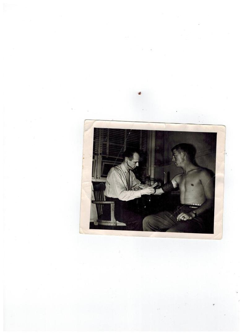Dad in Korea doing Physicals for combat duty 1951
