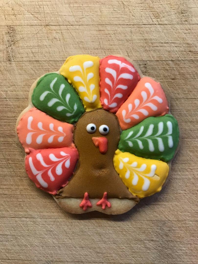 My daughter Lianne's Thanksgiving cookie for her Dad
We wish all a warm and loving Thanksgiving!
Stu, Barbara, & Lianne