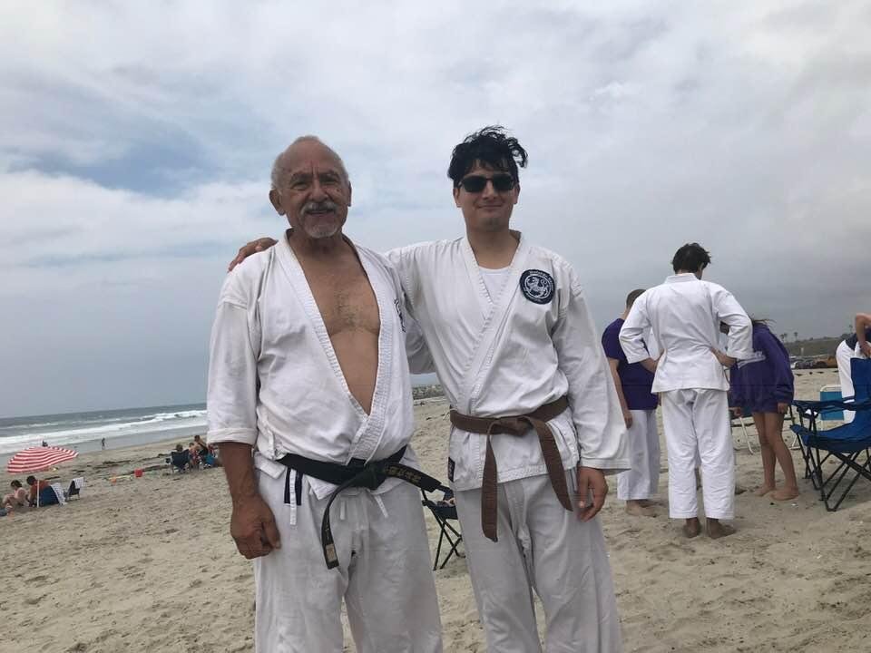 Great day at the San Diego beach practice with my number one son😁