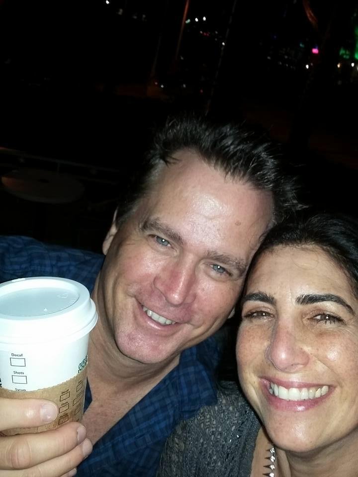 Sharing some Starbucks at South Beach with my baby