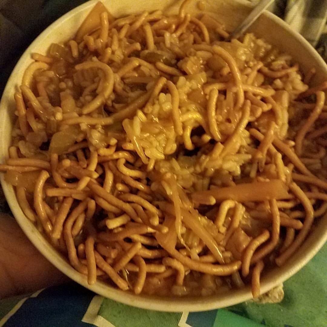 Just a little yummy Turkey chow mein! I love this stuff!