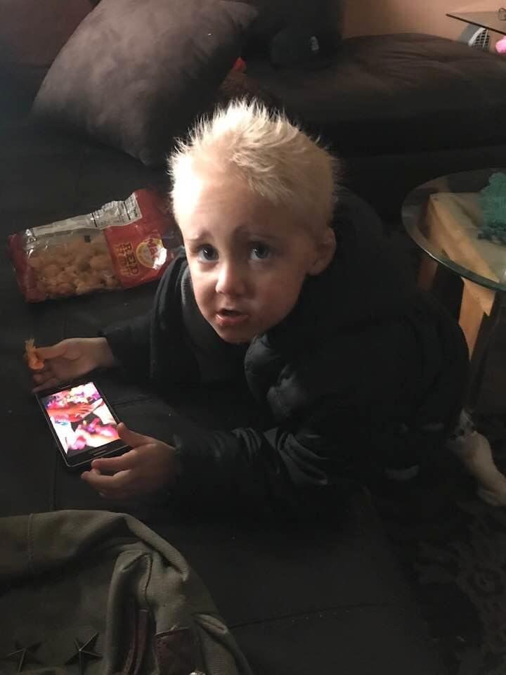 Grandson with the Billy Idol look