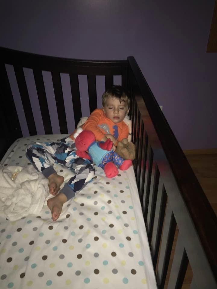 My precious grandson is not looking so little anymore, 2-1/2 and counting.
He does love his Elmo!!!!