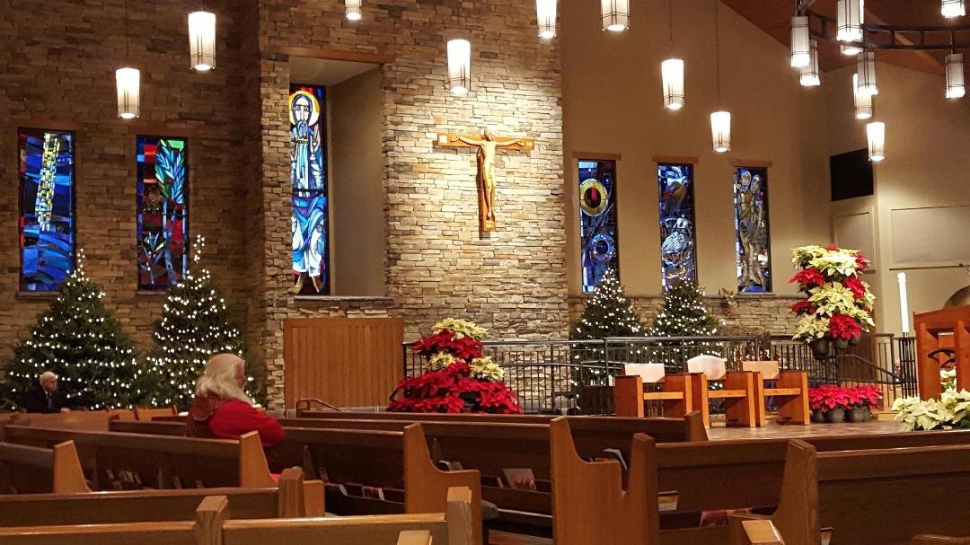 Santa In Church.