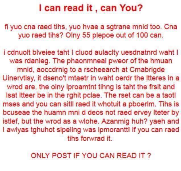 I can read, can you.